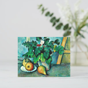 Cezanne - Pot of Primroses and Fruit Helg Vykort