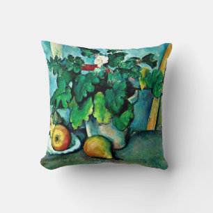 Cezanne - Pot of Primroses and Fruit Kudde