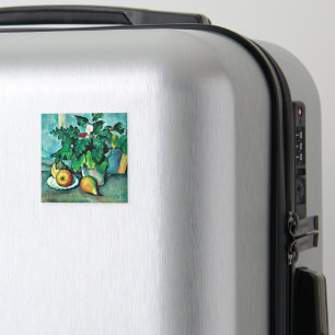 Cezanne - Pot of Primroses and Fruit Magnet