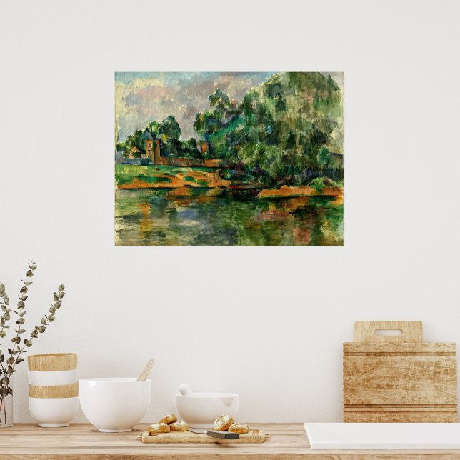 Cezanne - Riverbank Poster (Kök)