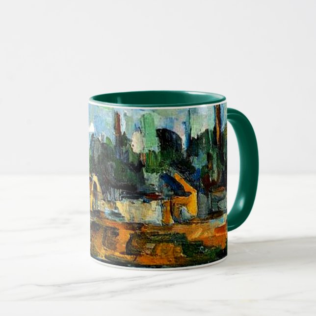 Cezanne - Riverbanks, landskapsmålning Mugg (Framsida höger)