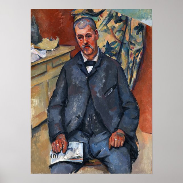 Cézanne - Seated Man Poster (Framsidan)