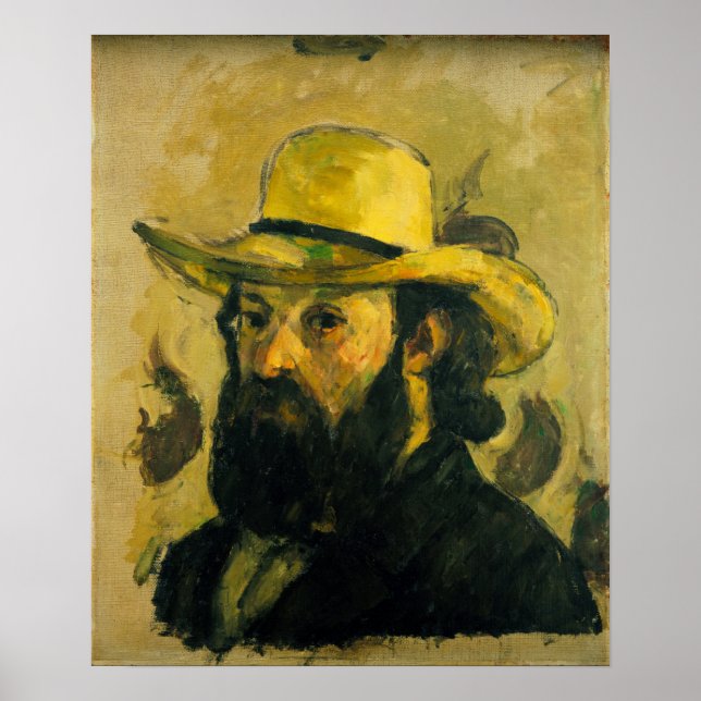 Cézanne - Self-Porträtt i Straw Hat Poster (Framsidan)