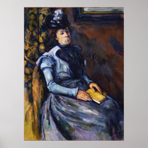 Cézanne - sittande kvinna i blått poster
