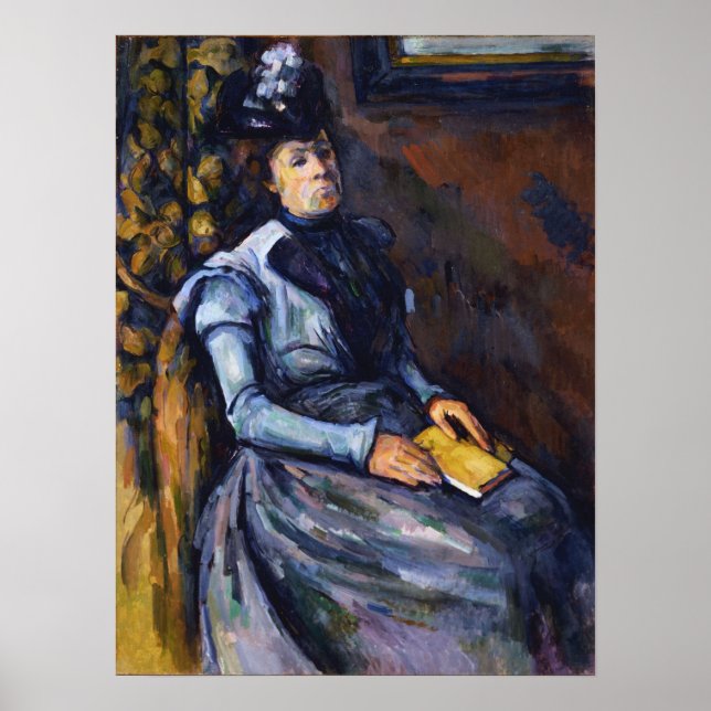 Cézanne - sittande kvinna i blått poster (Framsidan)