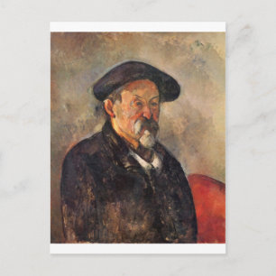 Cezanne - Självporträtt med Barett Vykort