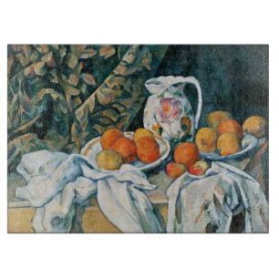 Cezanne still Life-Curtain,Fröntgen Pitcher,Fruit