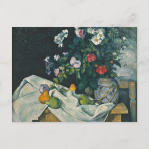 Cézanne still Life Flowers och Fruit Fine Art Vykort