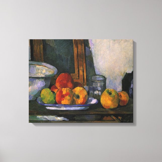Cezanne - Stilleben med Öppen Låda, Canvastryck (Framsida)