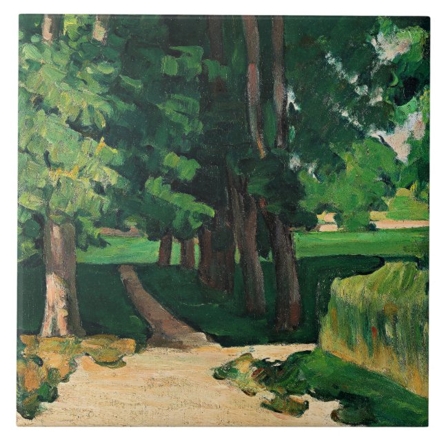 Cezanne - The Avenue at Jas de Bouffan Kakelplatta (Framsidan)