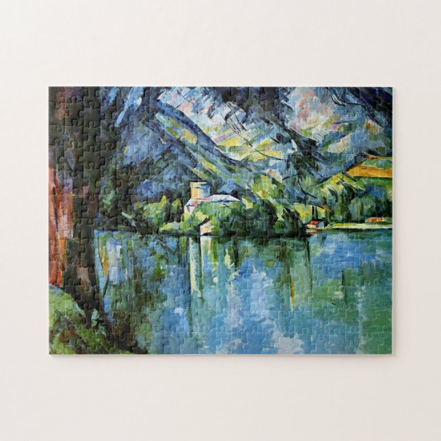 Cezanne - The Lac d'Annecy, bra konsmålning Pussel (Horisontell)