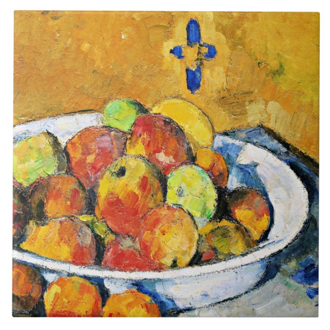 Cezanne - The Plate of Apples Kakelplatta (Framsidan)