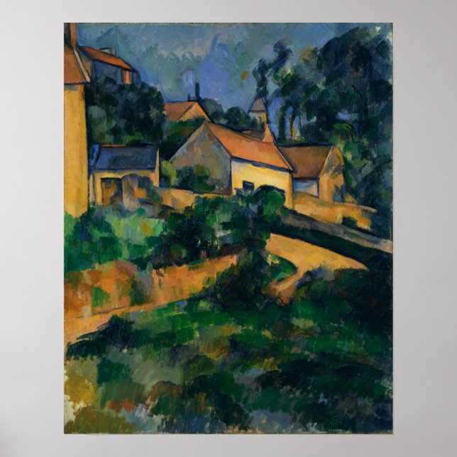 Cézanne - Turning Road vid Montgeroult Poster (Framsidan)