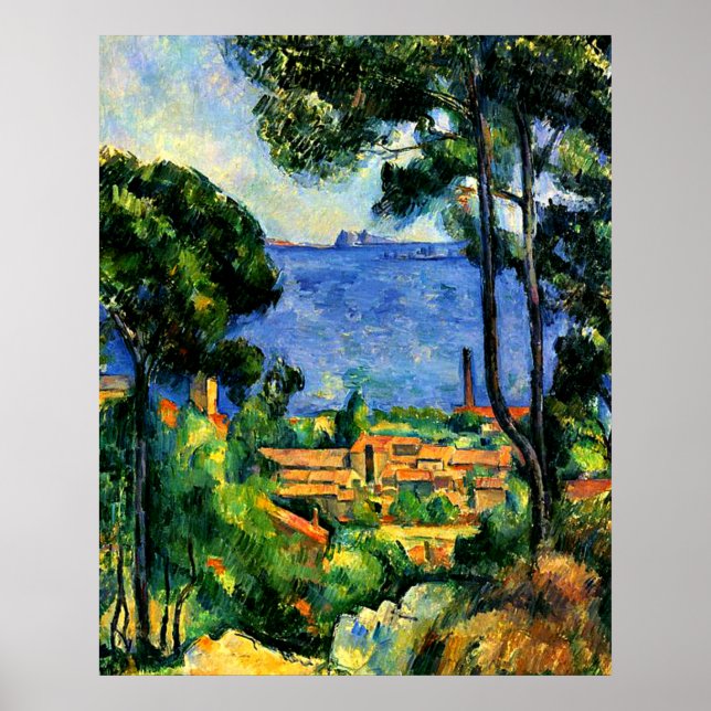 Cezanne - Utsikt över l'Estaque Poster (Framsidan)