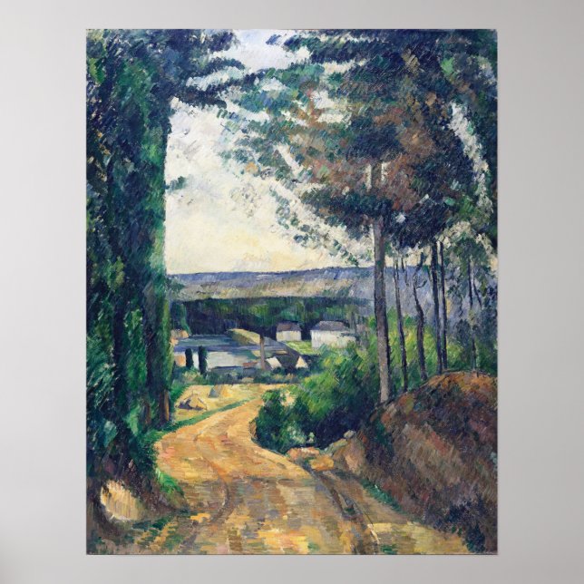 Cézanne - Vägen som leder till sjön Poster (Framsidan)