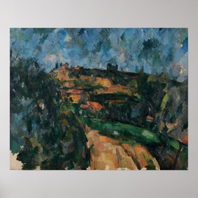 Cézanne - vägens böjning, Chemin Des Lauves Poster (Framsidan)