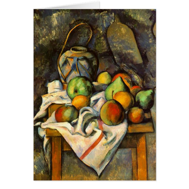 Cezanne Vas Paille Vintage Art Hälsningskort (Framsidan)