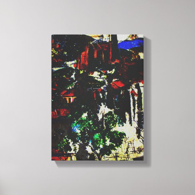 Cezanne Village vid Gardanne Canvastryck (Framsida)