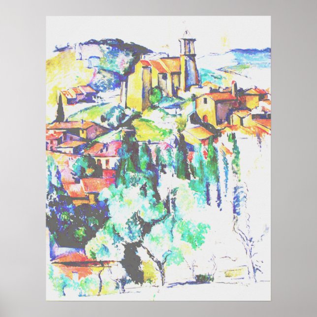 Cezanne Village vid Gardanne Poster (Framsidan)