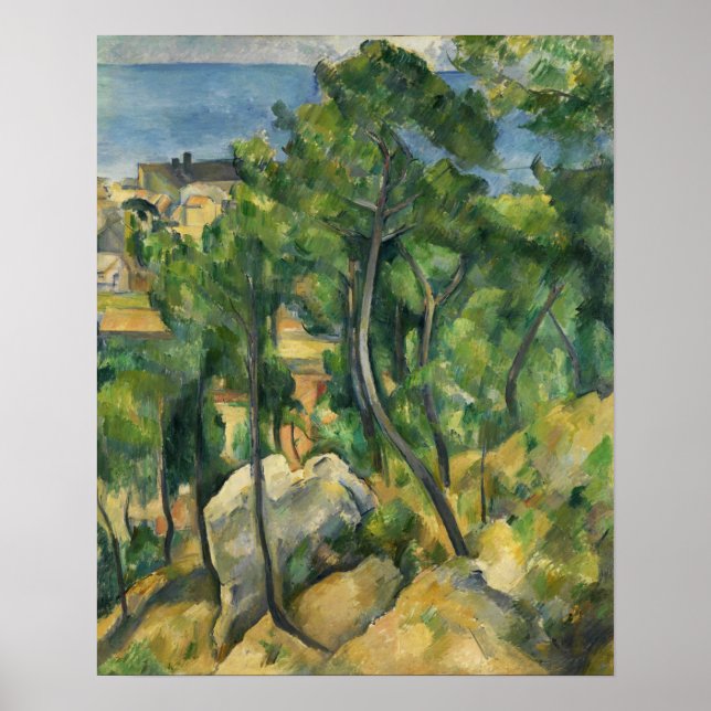 Cézanne - Vy on Sea at L'Estaque Poster (Framsidan)