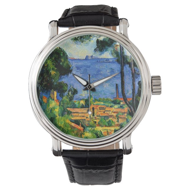Cezanne - vy över Estaque Armbandsur (Framsida)