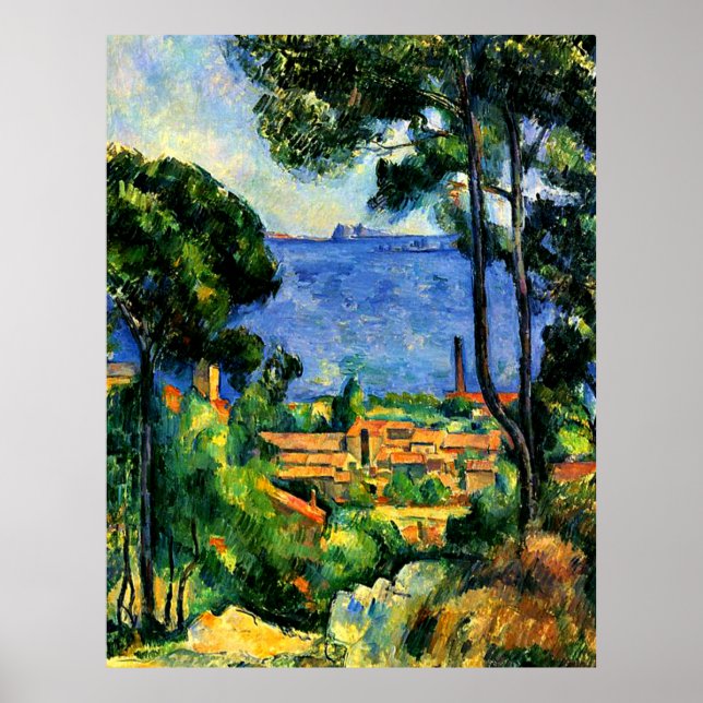Cezanne - vy över Estaque Poster (Framsidan)