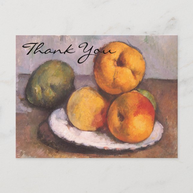 Cézannes Stilleben med kvitten, äpplen och päron Vykort (Framsida)