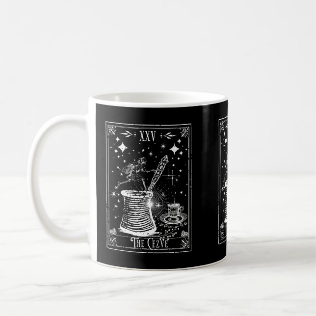 Cezve Turkiskt Kaffe Tarotkort Kaffemugg (Vänster)