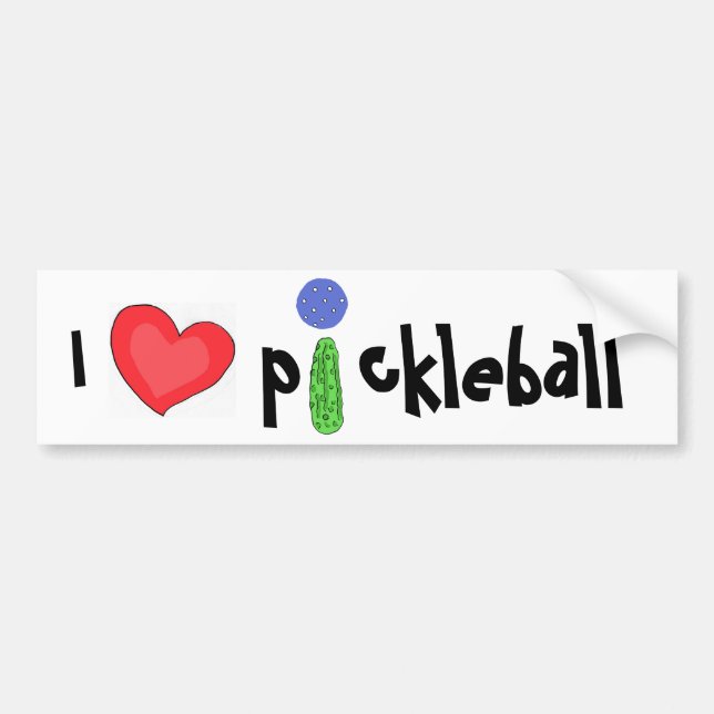 CF älskar jag pickleballbildekalet Bildekal (Framsidan)