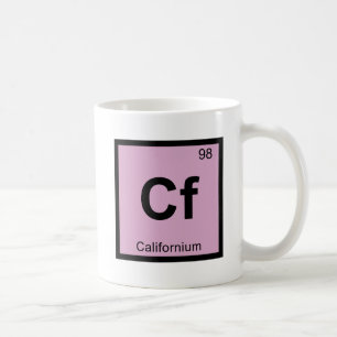 Cf - Californium Kemi Periodiska Systemet Symbol Kaffemugg