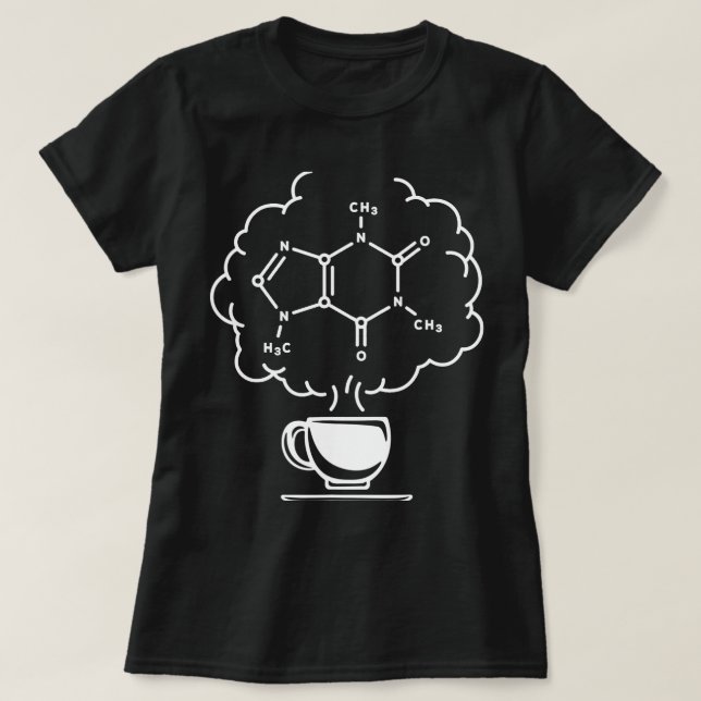CF Coffee Drinking Coffee Science Student Chemistr T Shirt (Design framsida)