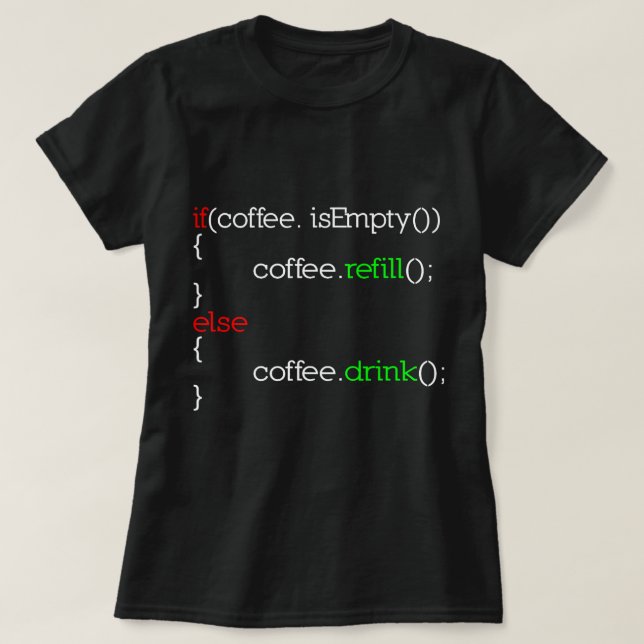 CF Coffee Funny Programmer Coffee Gift for Compute T Shirt (Design framsida)