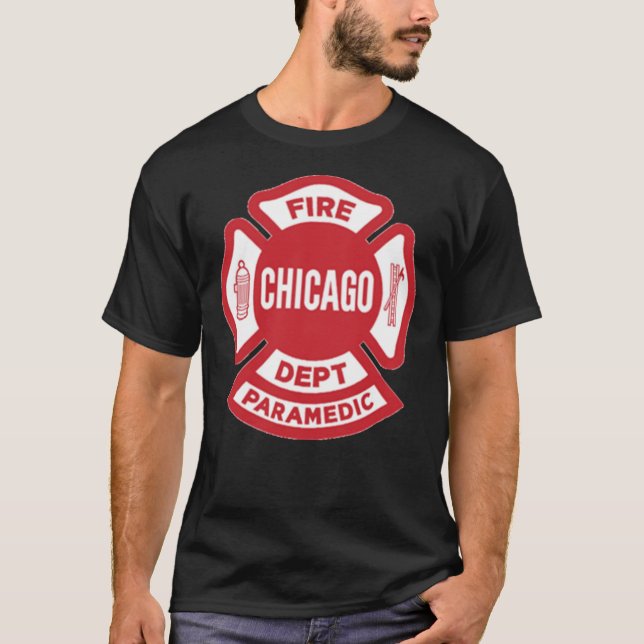 CFD Chicago Fire Department    ParamedicT-Shirt T Shirt (Framsida)