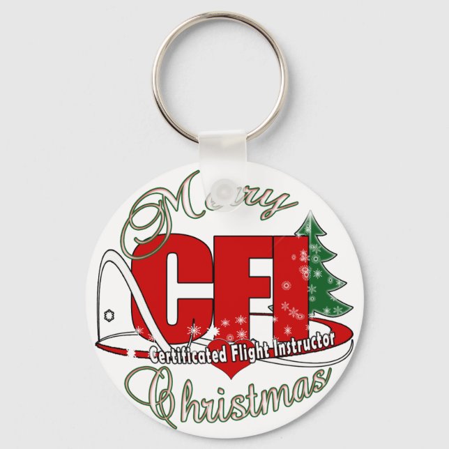 CFI CHRISTMAS-certifierad flyginstruktör Nyckelring (Framsida)