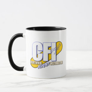 CFI-LOGOTYP - AUKTORISERADFLYGINSTRUKTÖR MUGG