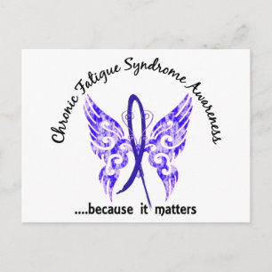 CFS Chronic Fatigue Syndrome Butterfly Vykort