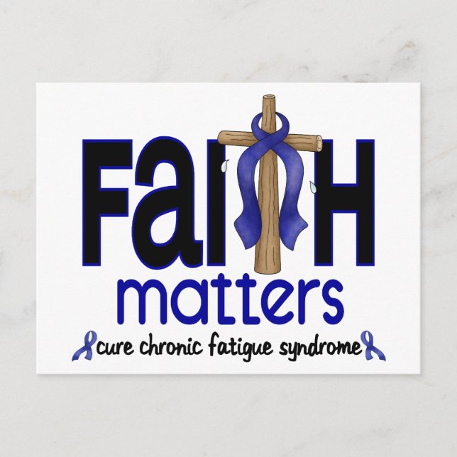 CFS Chronic Fatigue Syndrome Faith Matters Vykort (Framsida)
