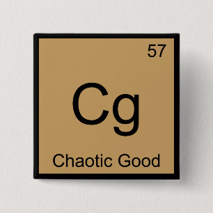 Cg - Kaotiskt Gott Roligt Kemiskt Element Symbol T Knapp