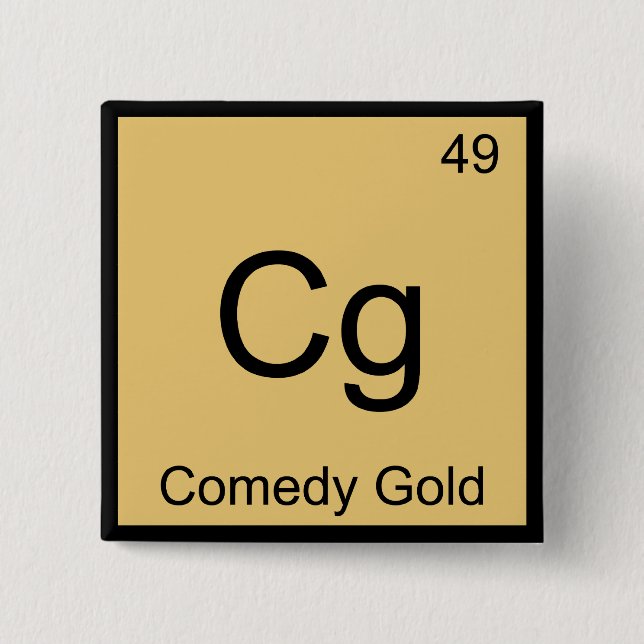 Cg - Komedi Guld Kemiskt Element Symbol T-Shirt Knapp (Framsida)