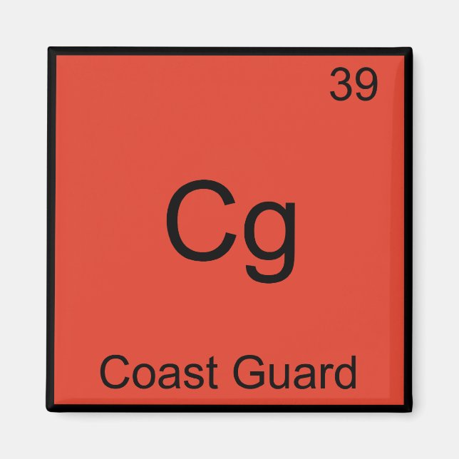 Cg - Kustbevakningens militärkemielementsymbol Magnet (Framsidan)