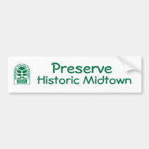 CGA Logotyp Preserve Historic Midtown Bumper Stick