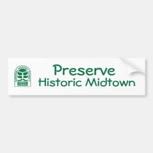 CGA Logotyp Preserve Historic Midtown Bumper Stick Bildekal