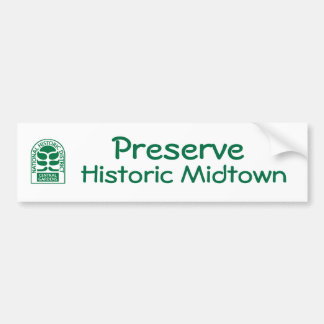 CGA Logotyp Preserve Historic Midtown Bumper Stick Bildekal