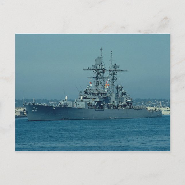 CGN 35 "Truxton", kärnkraftsdriven kryssare, San D Vykort (Framsida)