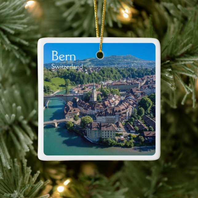 CH005 BERN Schweiz Julgransprydnad Keramik (Träd)