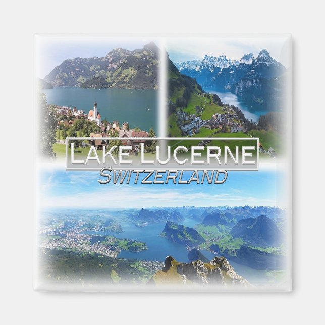 CH0286 Europa, Schweiz, Sjö Lucerne, Fridge Magnet (Framsidan)