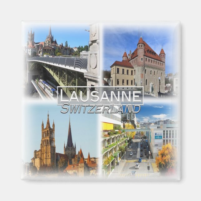 CH0287 Europe, Schweiz, Lausanne, Fridge Magnet (Framsidan)