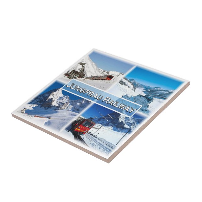 CH047 JUNGFRAU JÄRNVÄGSSchweiz Kakelplatta (Sidan)