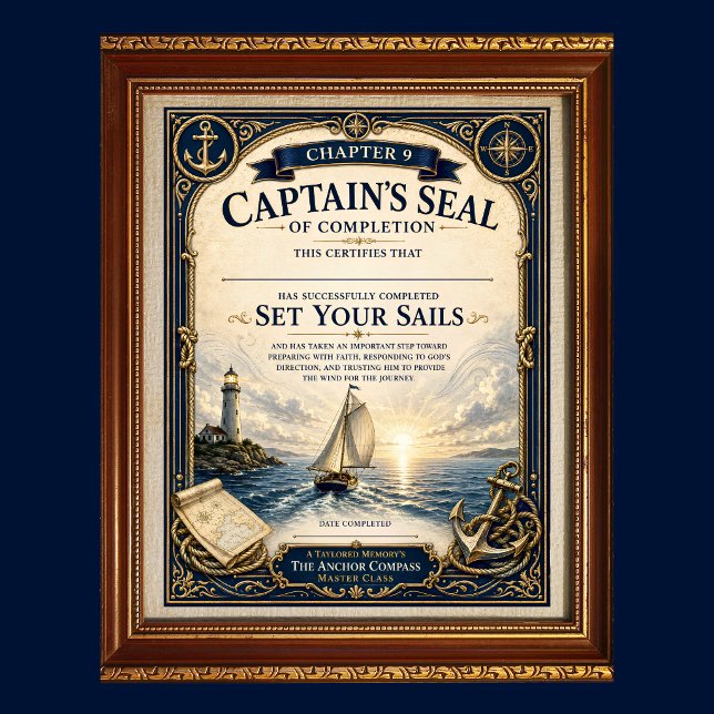 ch9 Sätt Segel Captain Seal-certifikat Poster (Skapare uppladdad)
