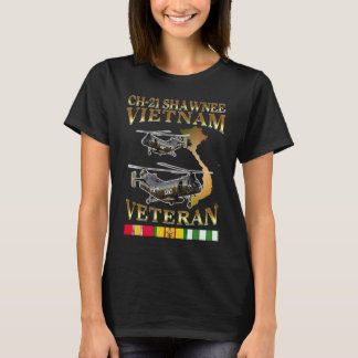 CH 21 Shawnee h21 helicopter Vietnam veteran T Shirt